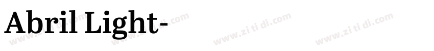 Abril Light字体转换